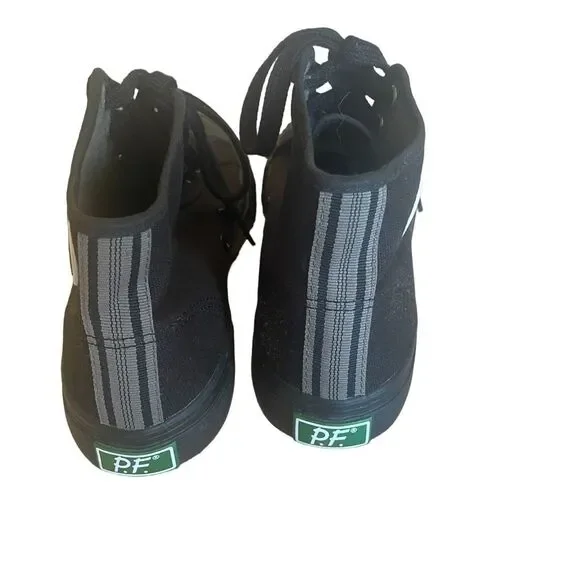 P.F Flyers Black Canvas Sneaker Sandlot Center Hi High Top Shoes Men’s 6 W- 7.5 - Picture 7 of 7